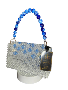 White-Blue Pearl bag