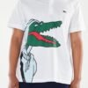 Lacoste Men & Women Shirts white crocodile